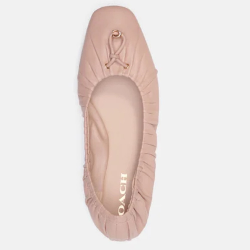 Coach Eleanor Leather Ballet Flats Gem